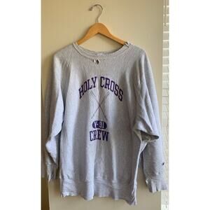 Vintage 90s Distressed College of the Holy Cross Crew Champion Reverse Weave